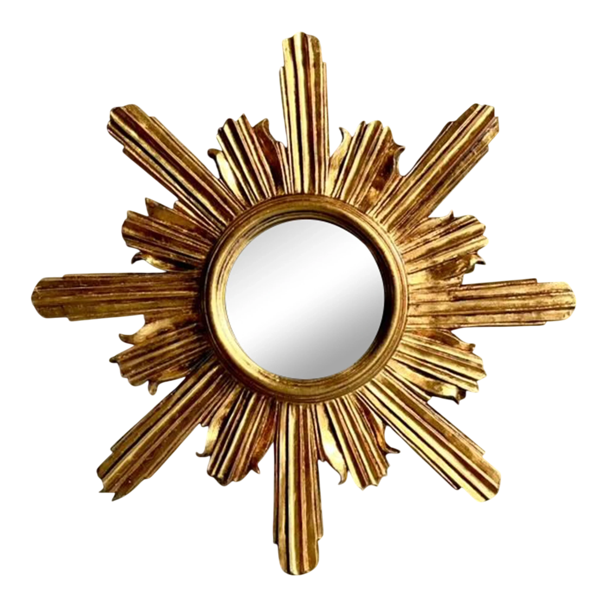 Vintage Italian Gilt Tipped Starburst Mirror