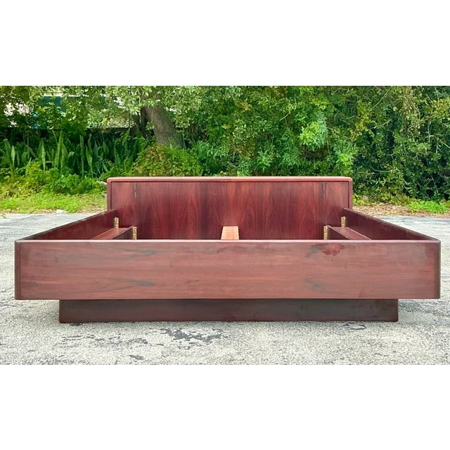 Vintage Drylund Rosewood Queen Bedframe - Side view
