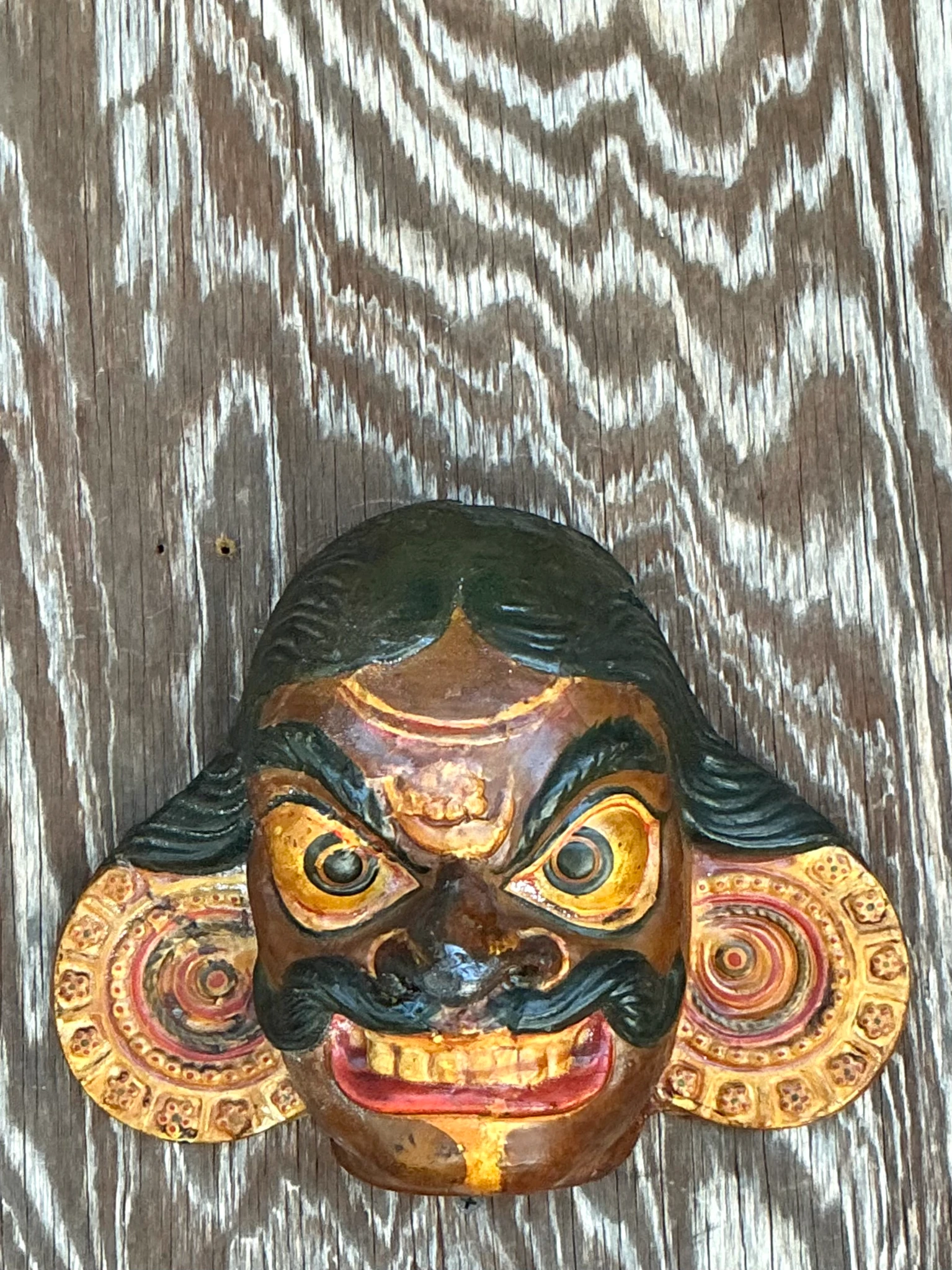 Vintage Boho Tribal Mask  - Top view