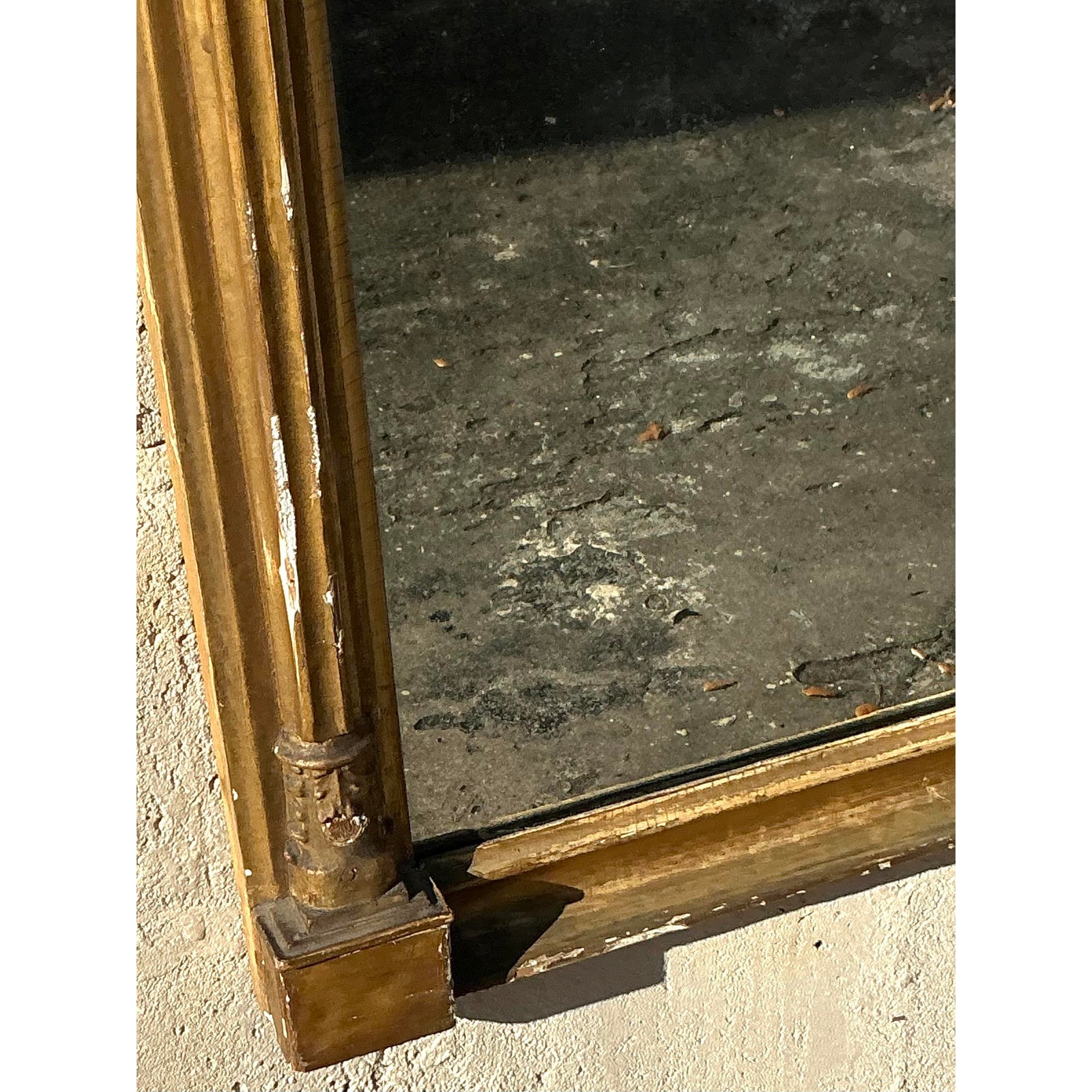 Vintage Regency Gilt Eglomise Mirror - Top view