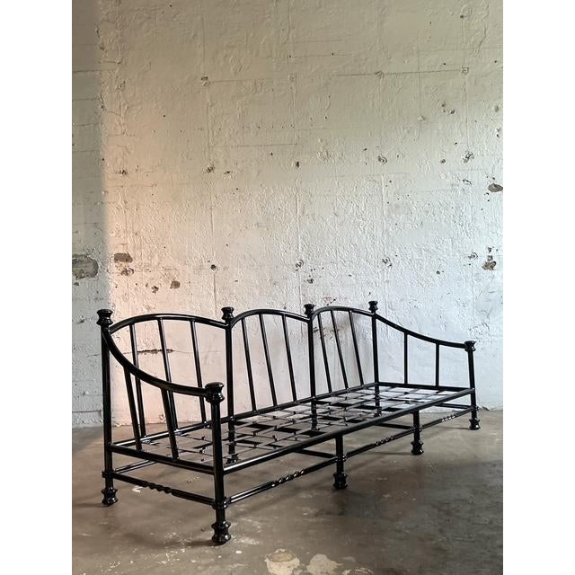 Vintage Regency Cast Aluminum Arched Sofa - Top view