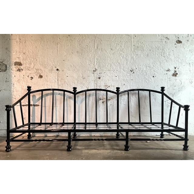 Vintage Regency Cast Aluminum Arched Sofa - Detail view