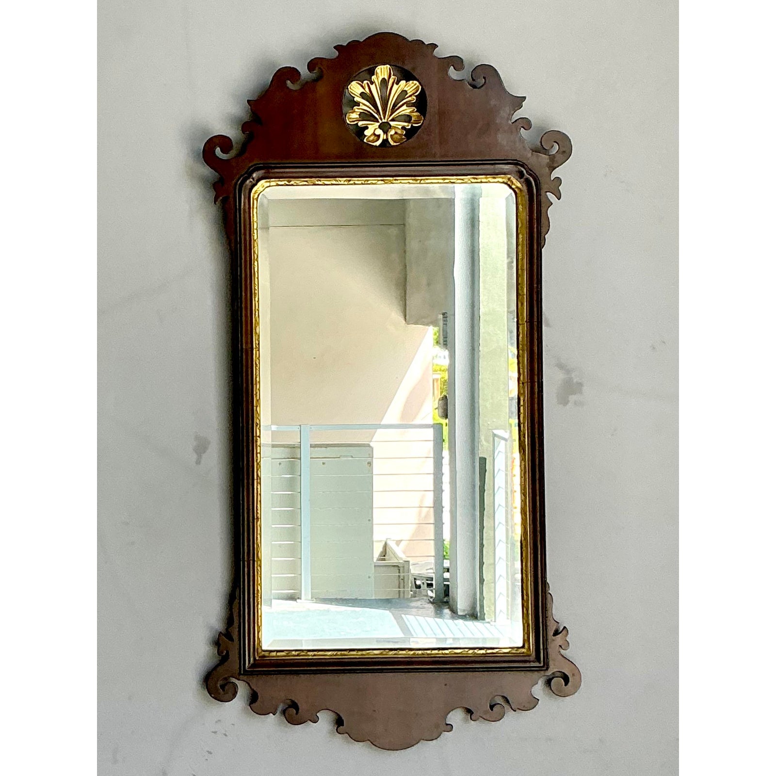 Vintage Regency Chippendale Mirror - Top view