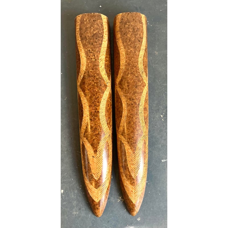 Vintage Boho Monumental Coconut Shell Sconce - A Pair - Side view