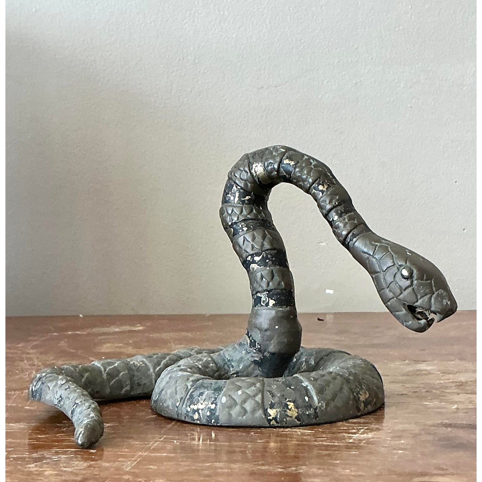 Vintage Boho Bronze Snake - Detail view