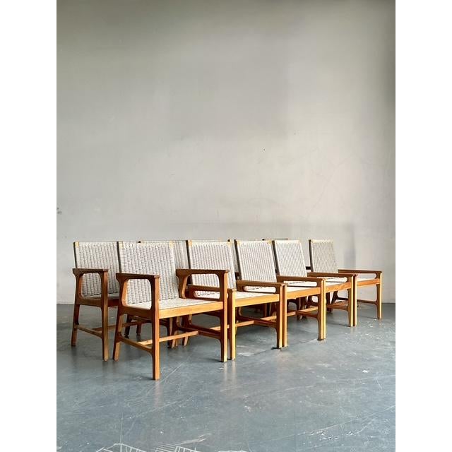Vintage Boho Palecek “Delmar” Outdoor Dining Chairs - Set of 10 - Back view