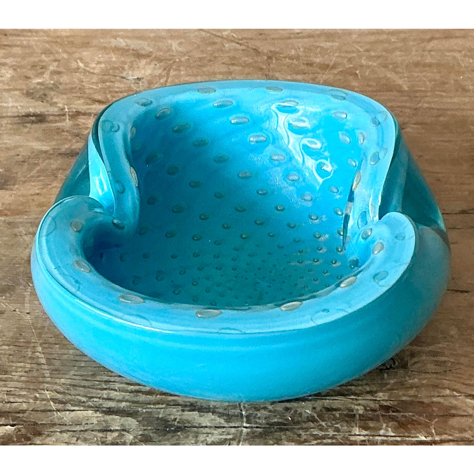 Vintage Italian Art Glass Bowl After Murano - Glass, 6W x 2.25H - Top view