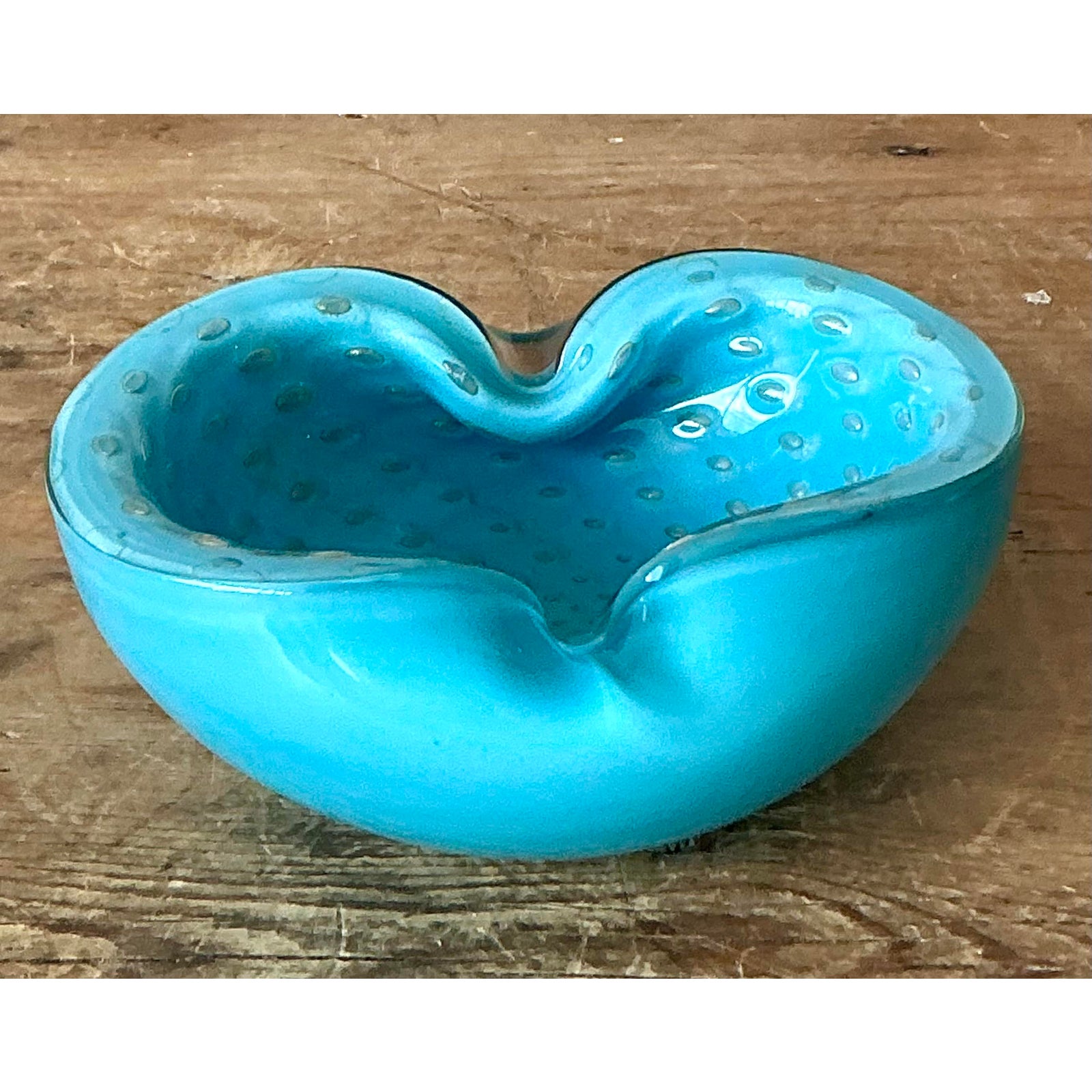 Vintage Italian Art Glass Bowl After Murano - Glass, 6W x 2.25H - Detail view
