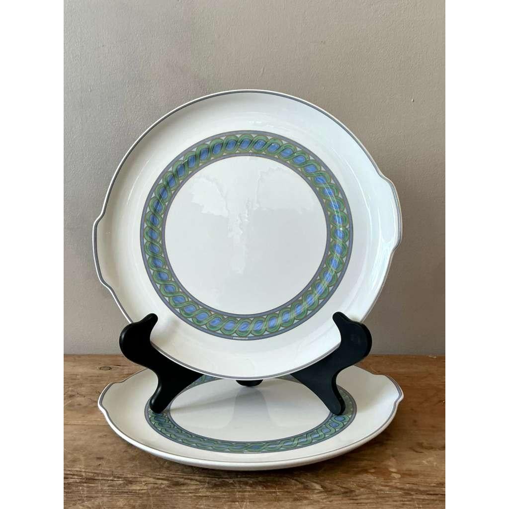 Vintage Boho Christofle "Torsada" Serving Platter - A Pair - Top view