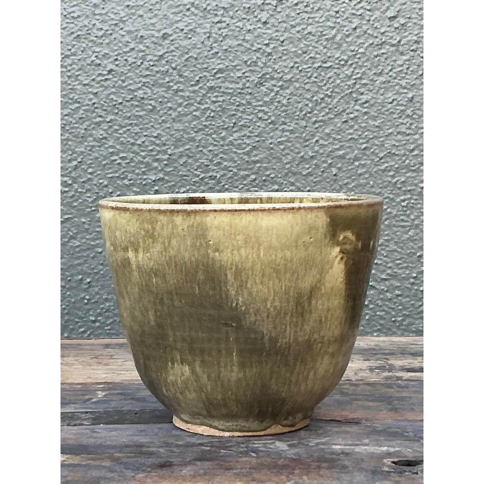 Vintage Boho Original Studio Pottery Bowl - Ceramic, 5W x 4H - Side view