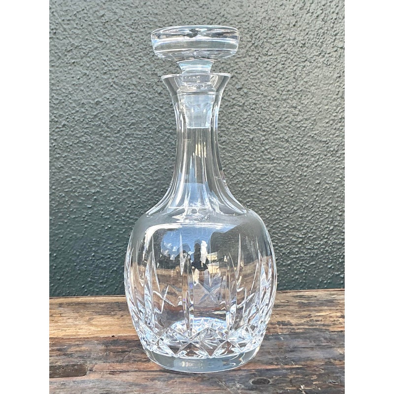 Vintage Regency Cut Glass Decanter - Glass, 4.25W x 10.25H - Detail view