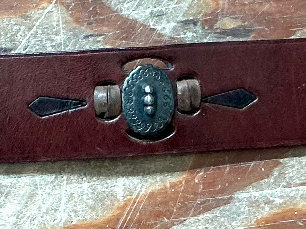 Vintage Boho Elephant Buckle Belt - Top view