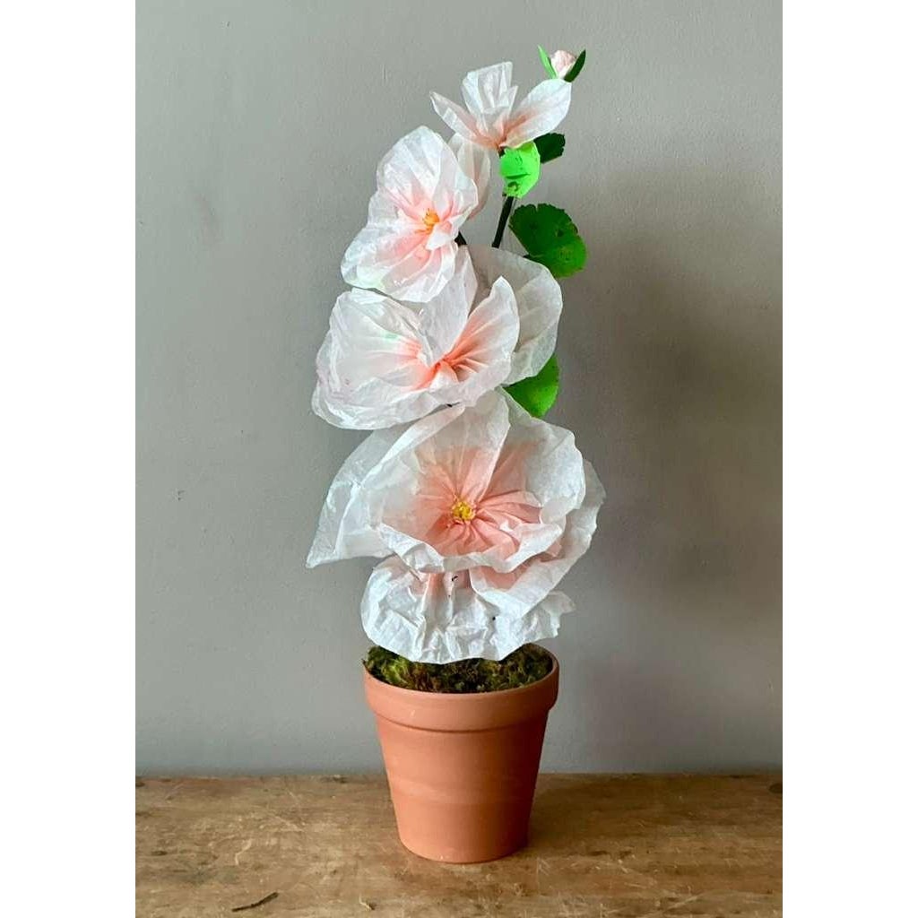 Contemporary Hand-Rolled Paper Flowers - Paper, 9W x 22.5H - Side view