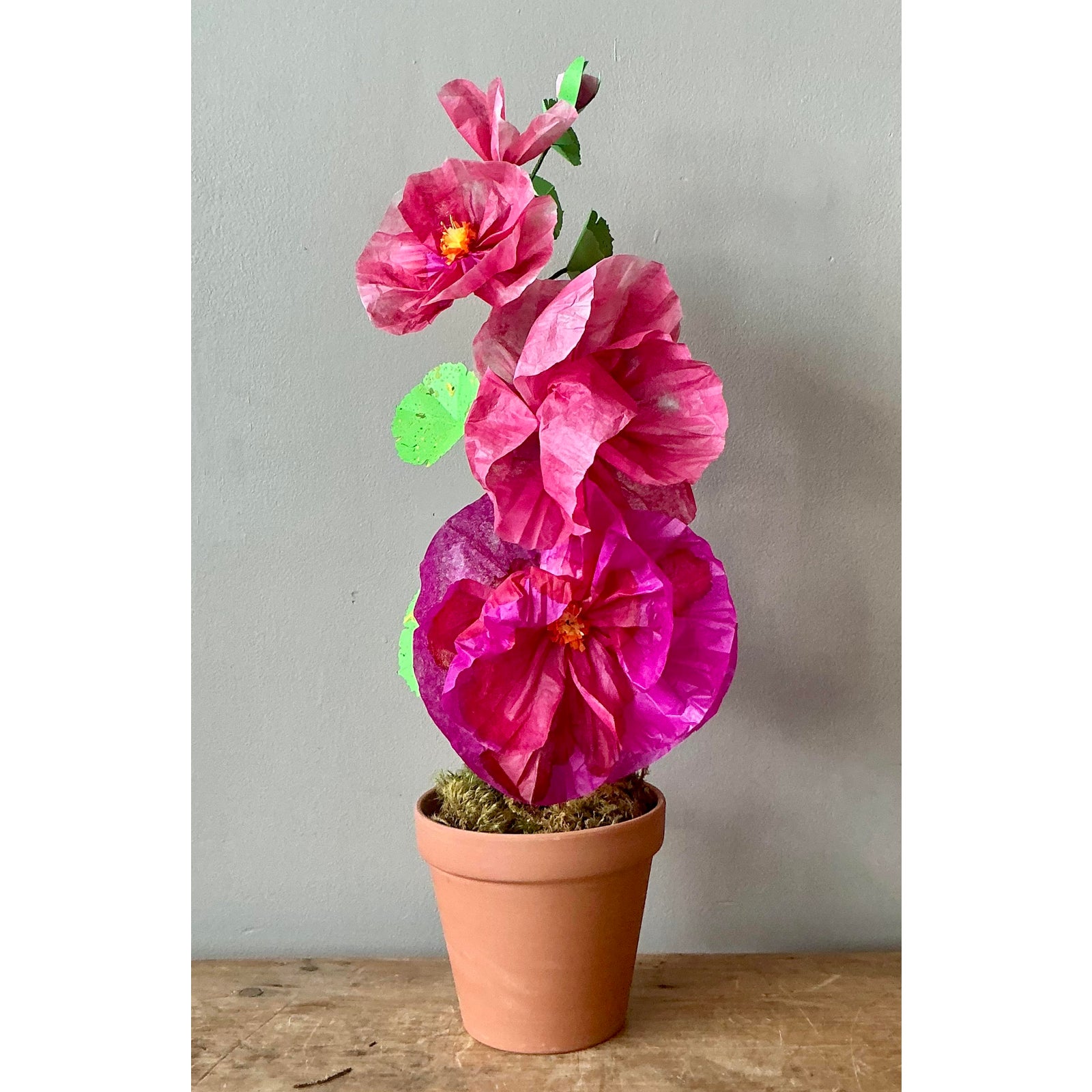 Contemporary Hand-Rolled Paper Flowers - Paper, 9W x 22.6H - Side view