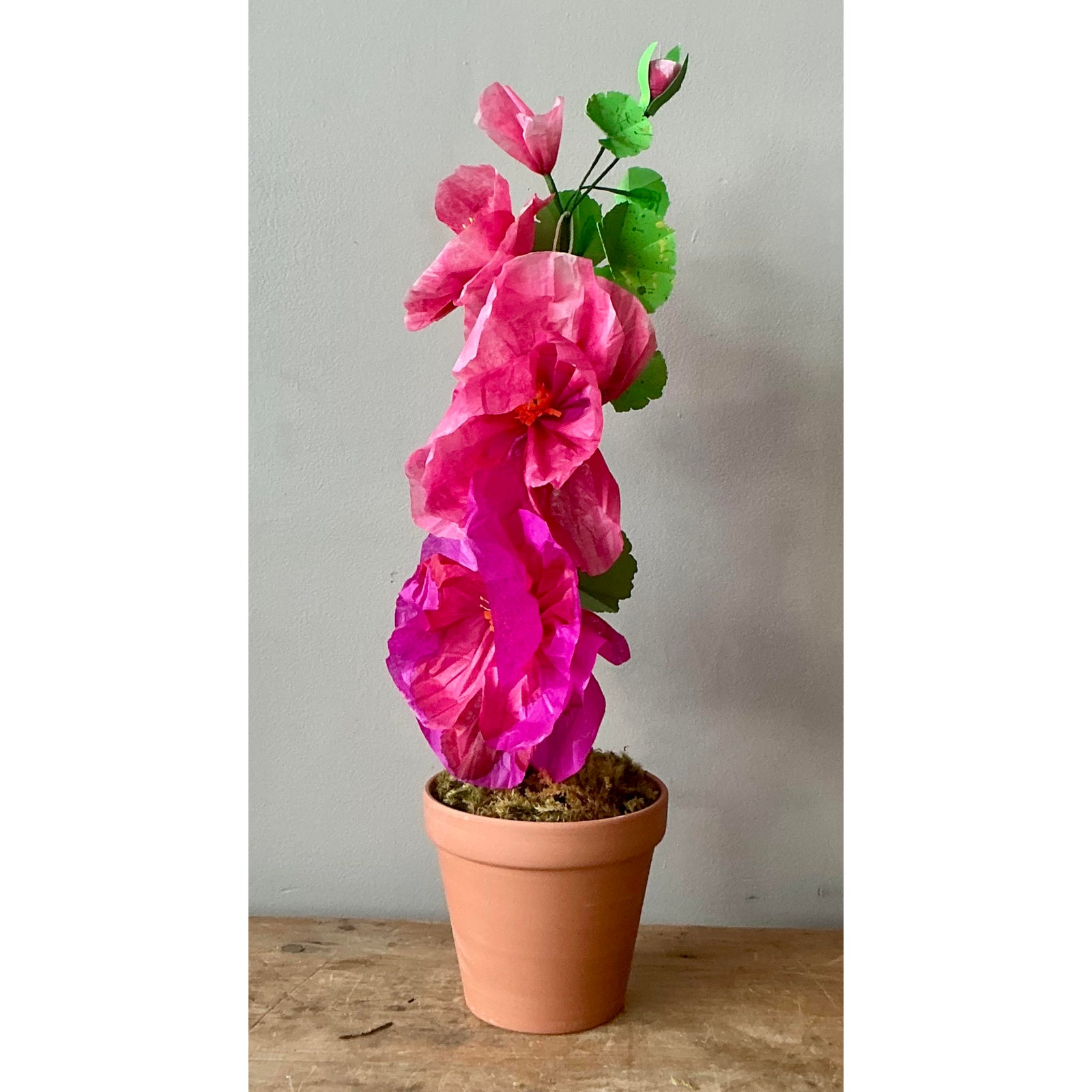 Contemporary Hand-Rolled Paper Flowers - Paper, 9W x 22.6H - Back view