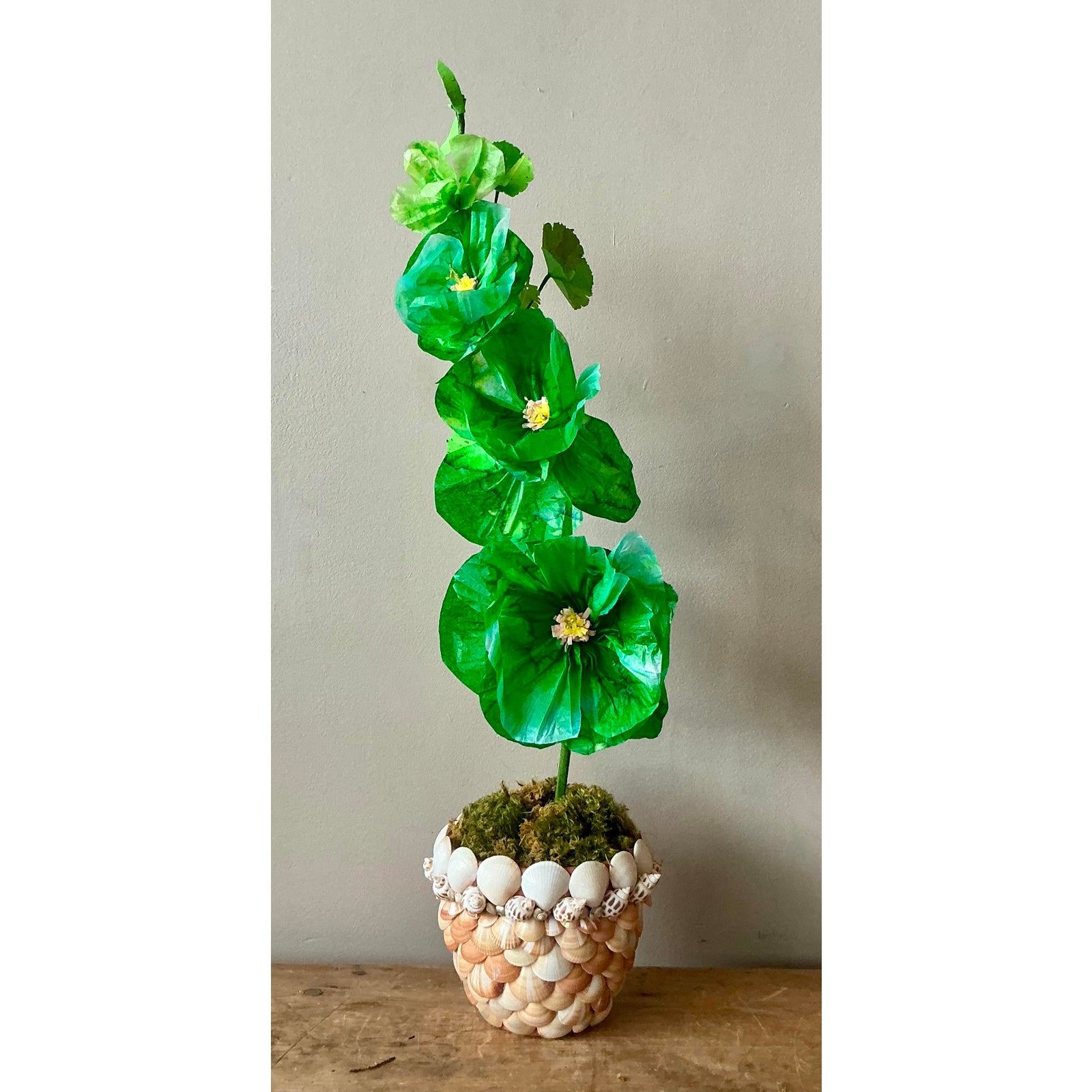 Contemporary Hand Rolled Paper Flowers - Paper, 6.5W x 20.5H - Detail view