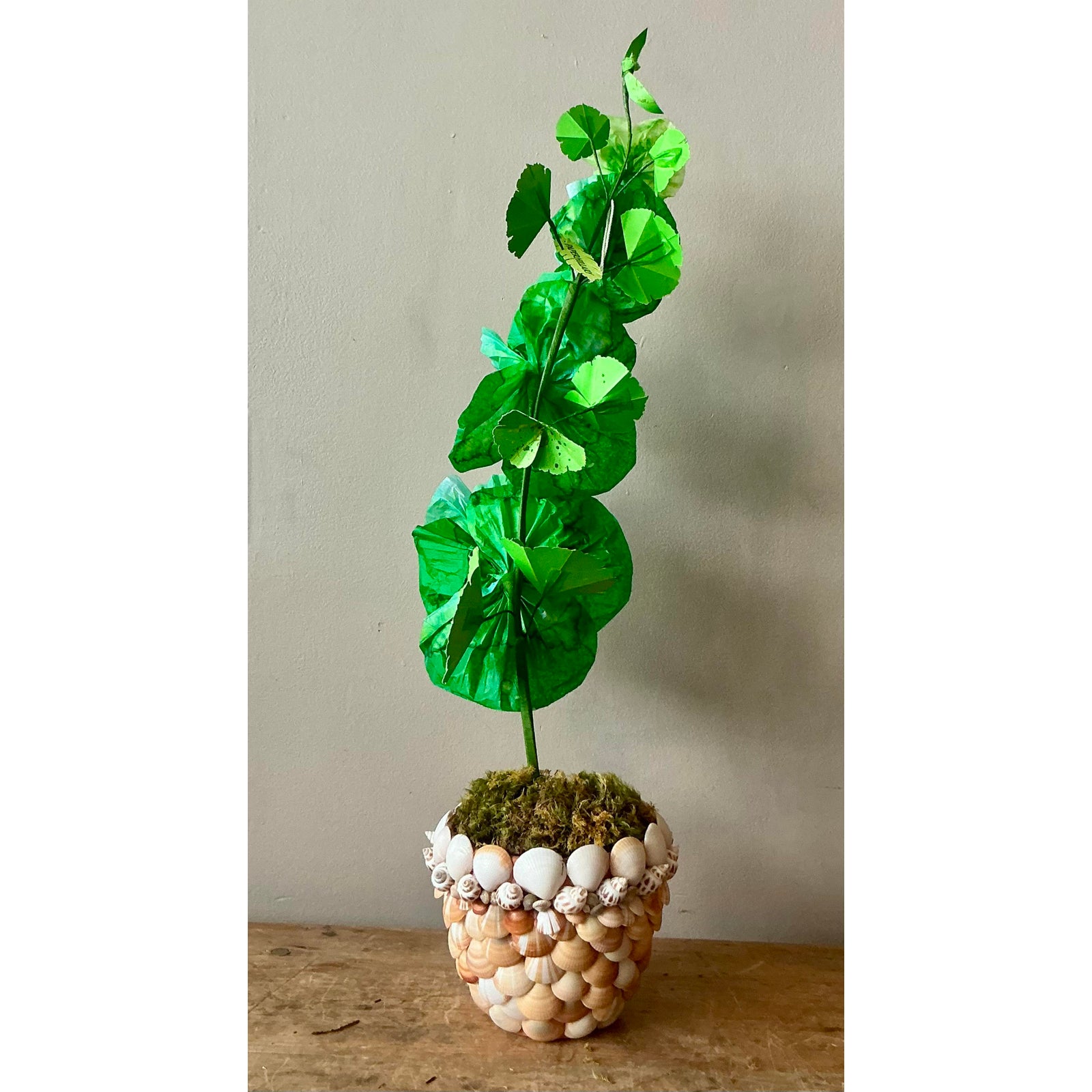 Contemporary Hand Rolled Paper Flowers - Paper, 6.5W x 20.5H - Back view