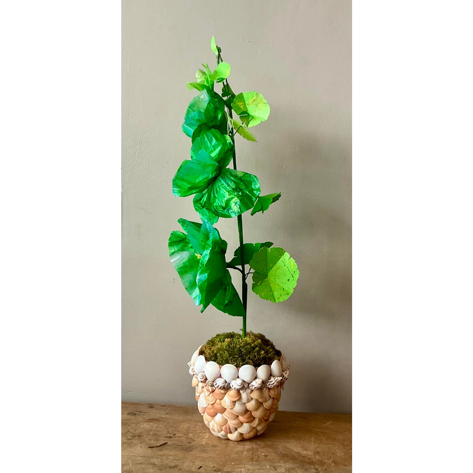 Contemporary Hand Rolled Paper Flowers - Paper, 6.5W x 20.5H - Top view