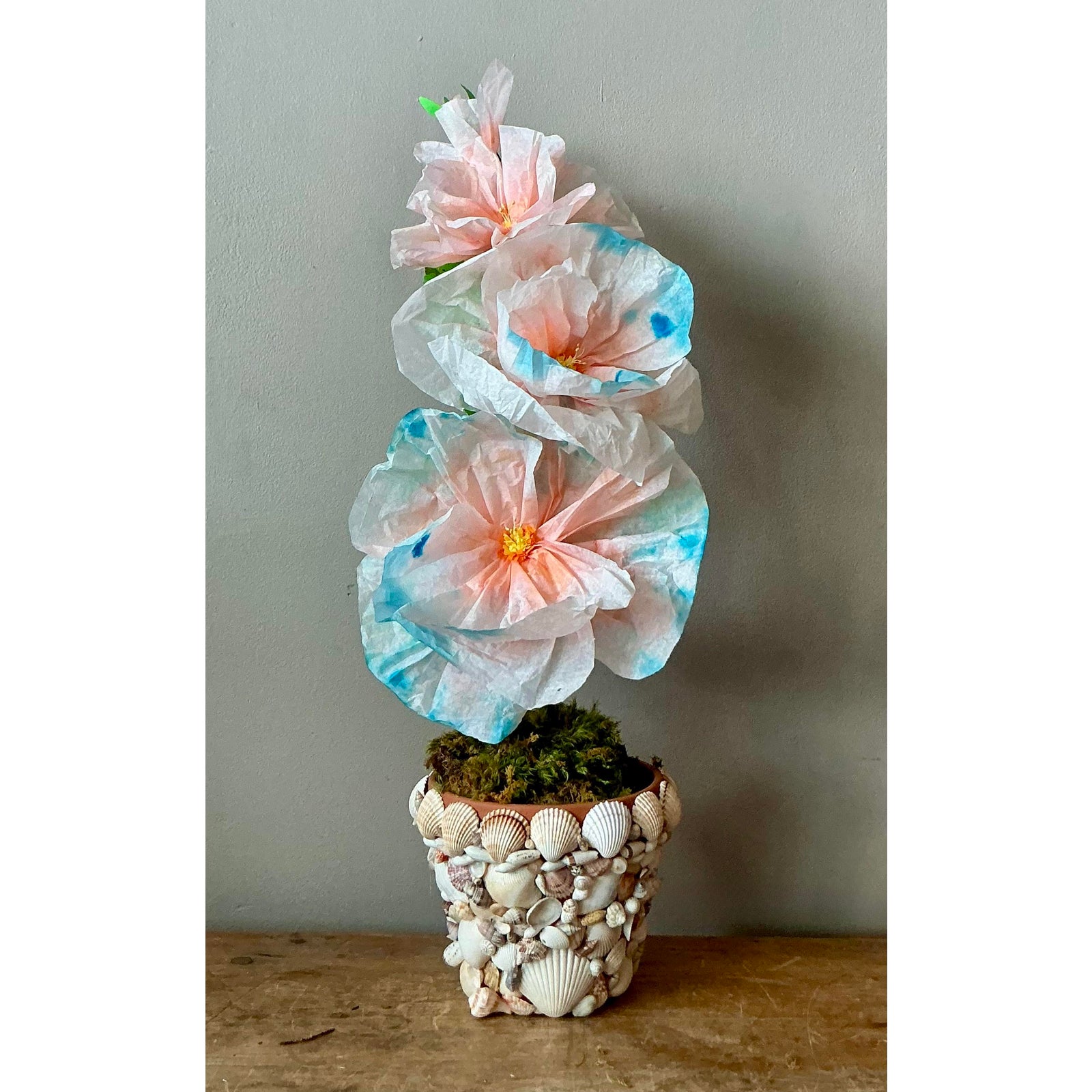 Contemporary Hand Rolled Paper Flowers - Paper, 6.5W x 20.5H - Detail view