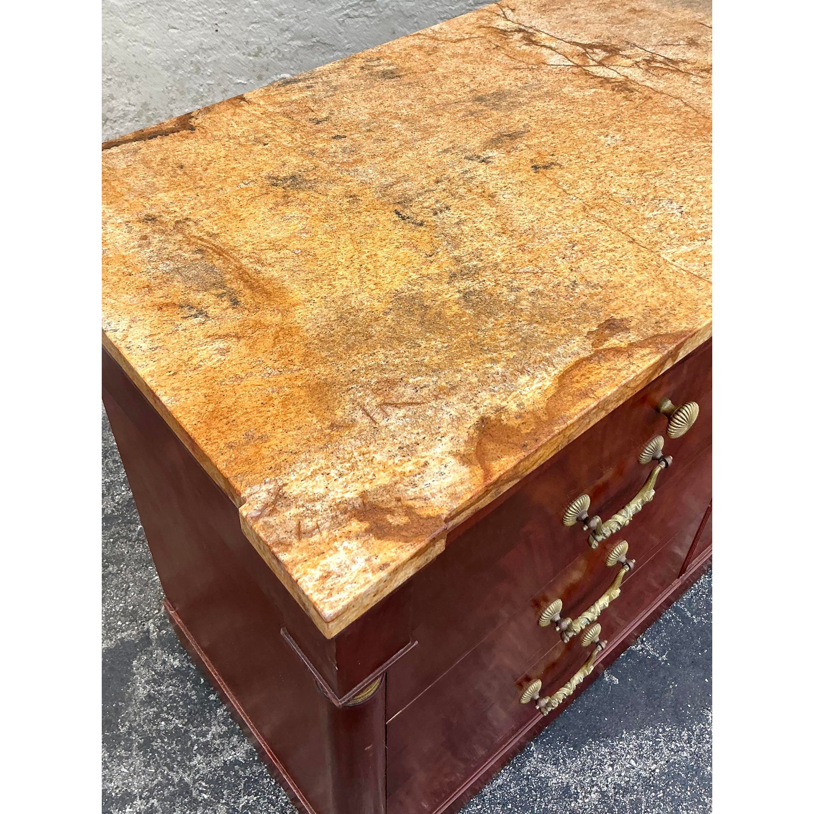 Vintage Regency Flame Mahogany Empire Credenza - Back view