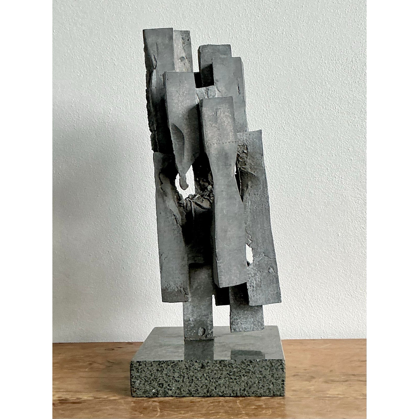 Vintage Boho Brutalist Modernist Sculpture - Side view