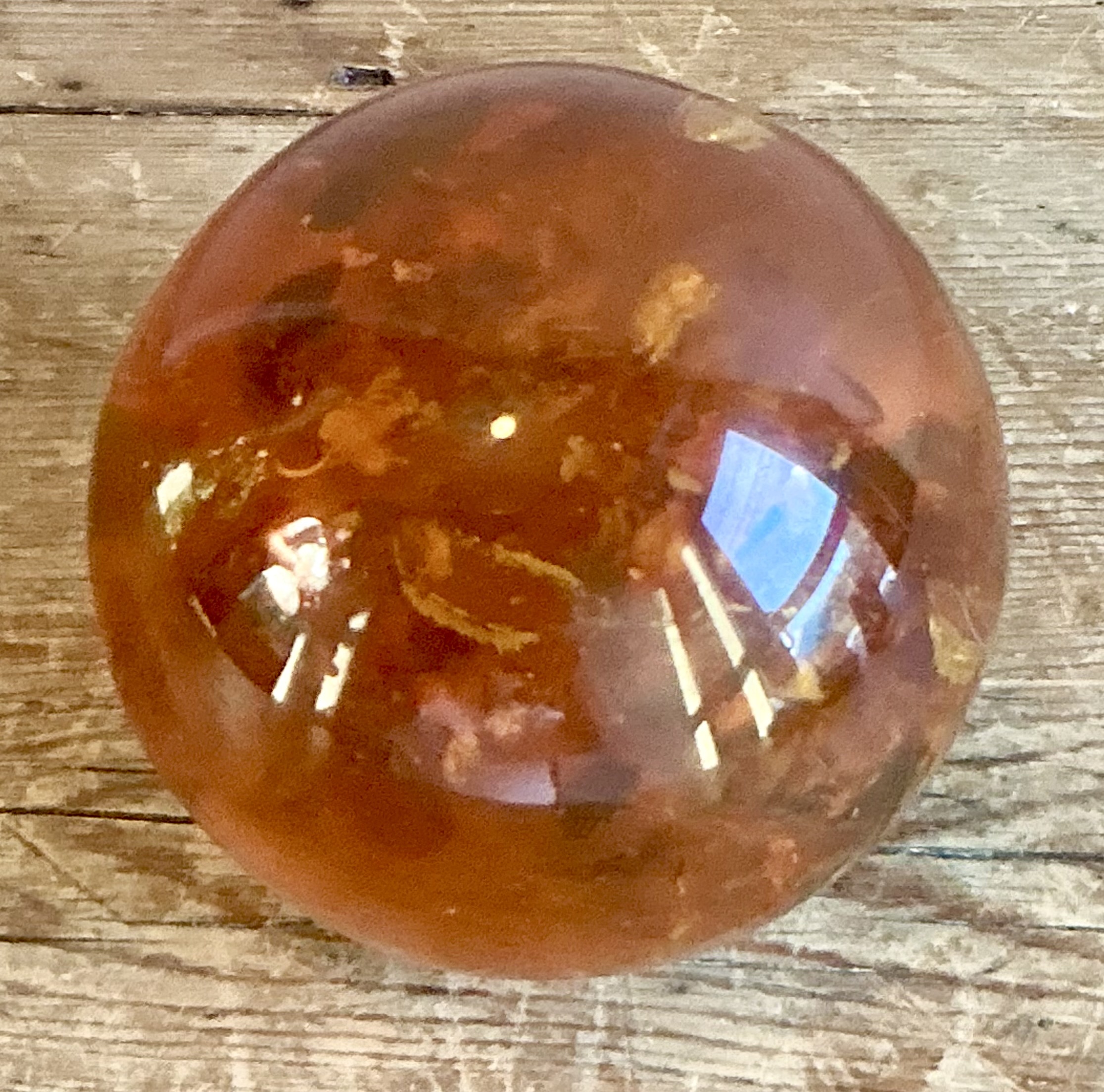 Vintage Boho Amber Sphere - Top view