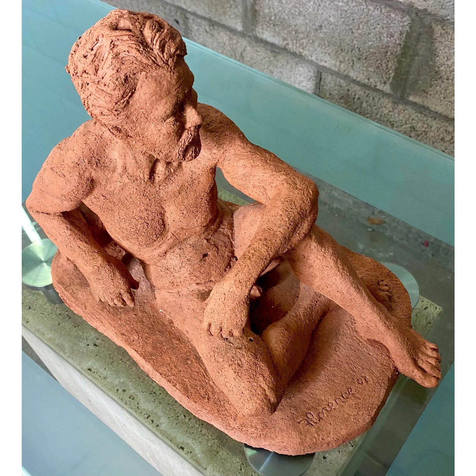 Vintage Expressionist Figural Sculpture - Side view