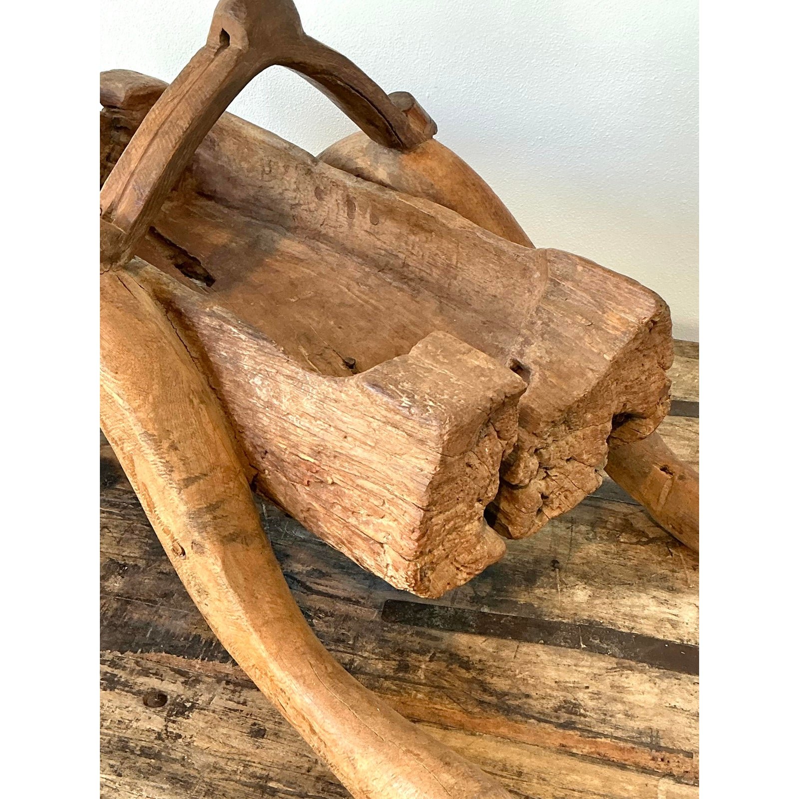 Vintage 18th Century Primitive Butter Churn - Back view