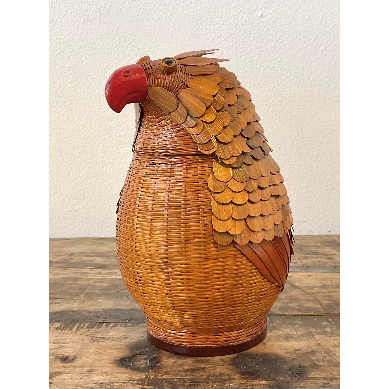 Vintage Shanghai Handicrafts Bird Box - Side view