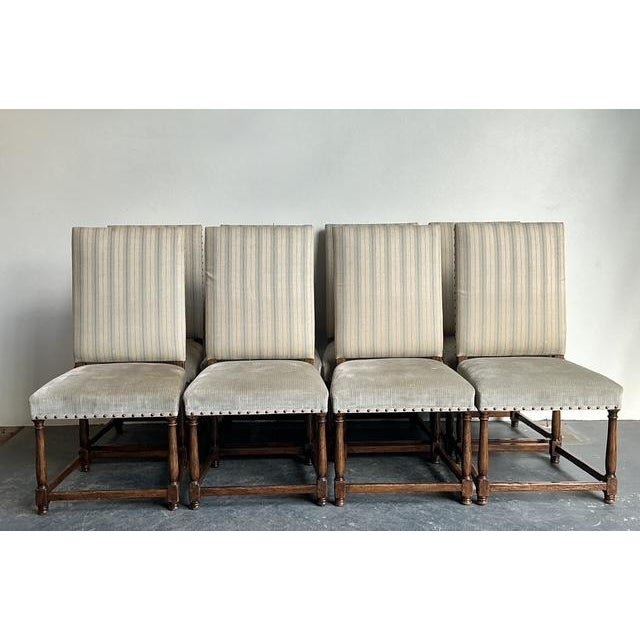 Vintage Dennis and Leen Jacobean Dining Chairs - Set of 8 - Top view