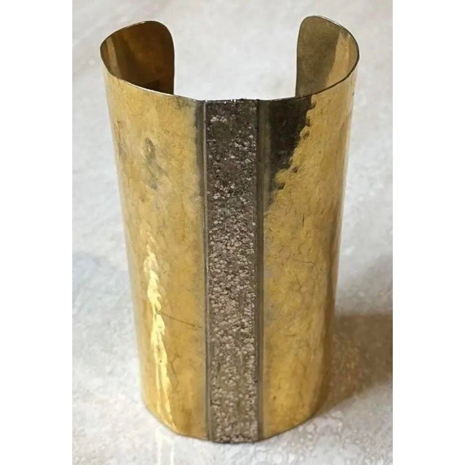 Mary McFadden Hammered Gold Cuff - Detail view