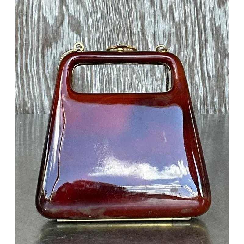 Vintage Retro Lucite Clutch - Side view