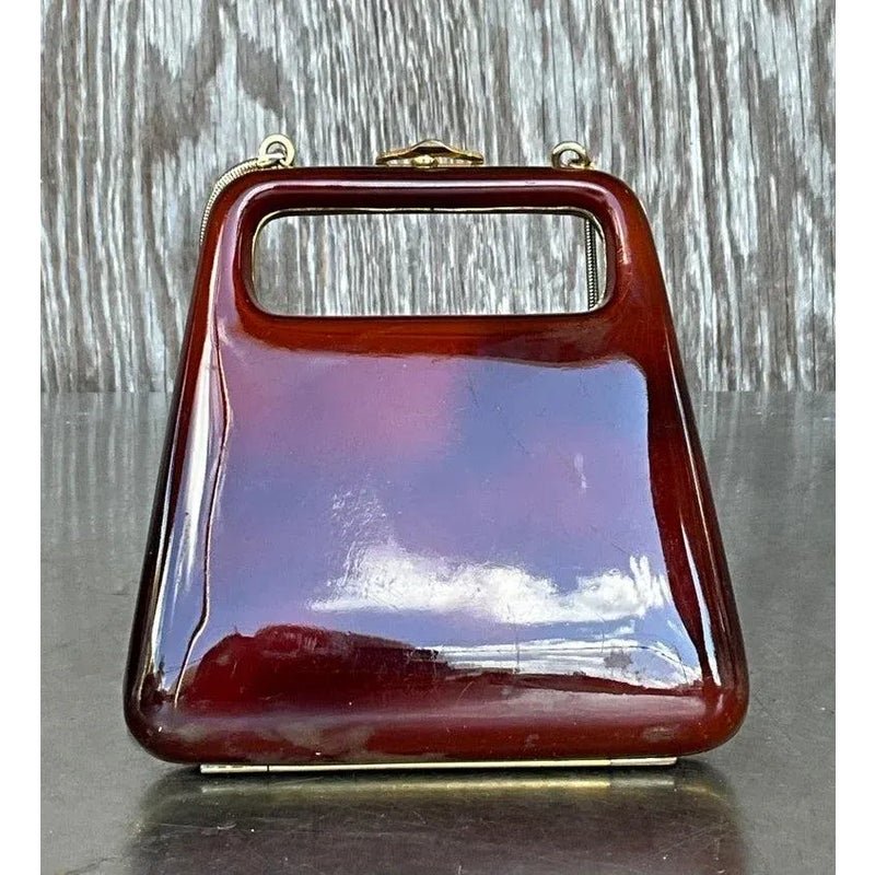 Vintage Retro Lucite Clutch - Back view