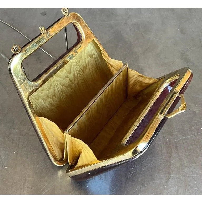 Vintage Retro Lucite Clutch - Top view