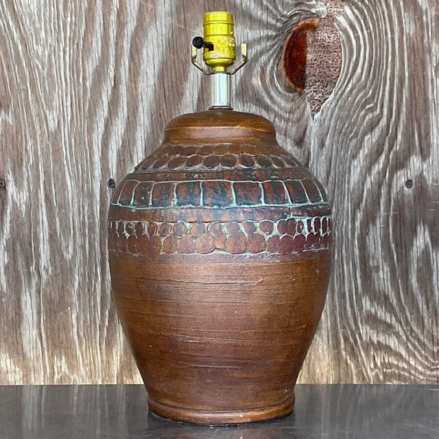 Vintage Boho Ceramic Circles Lamp - Detail view