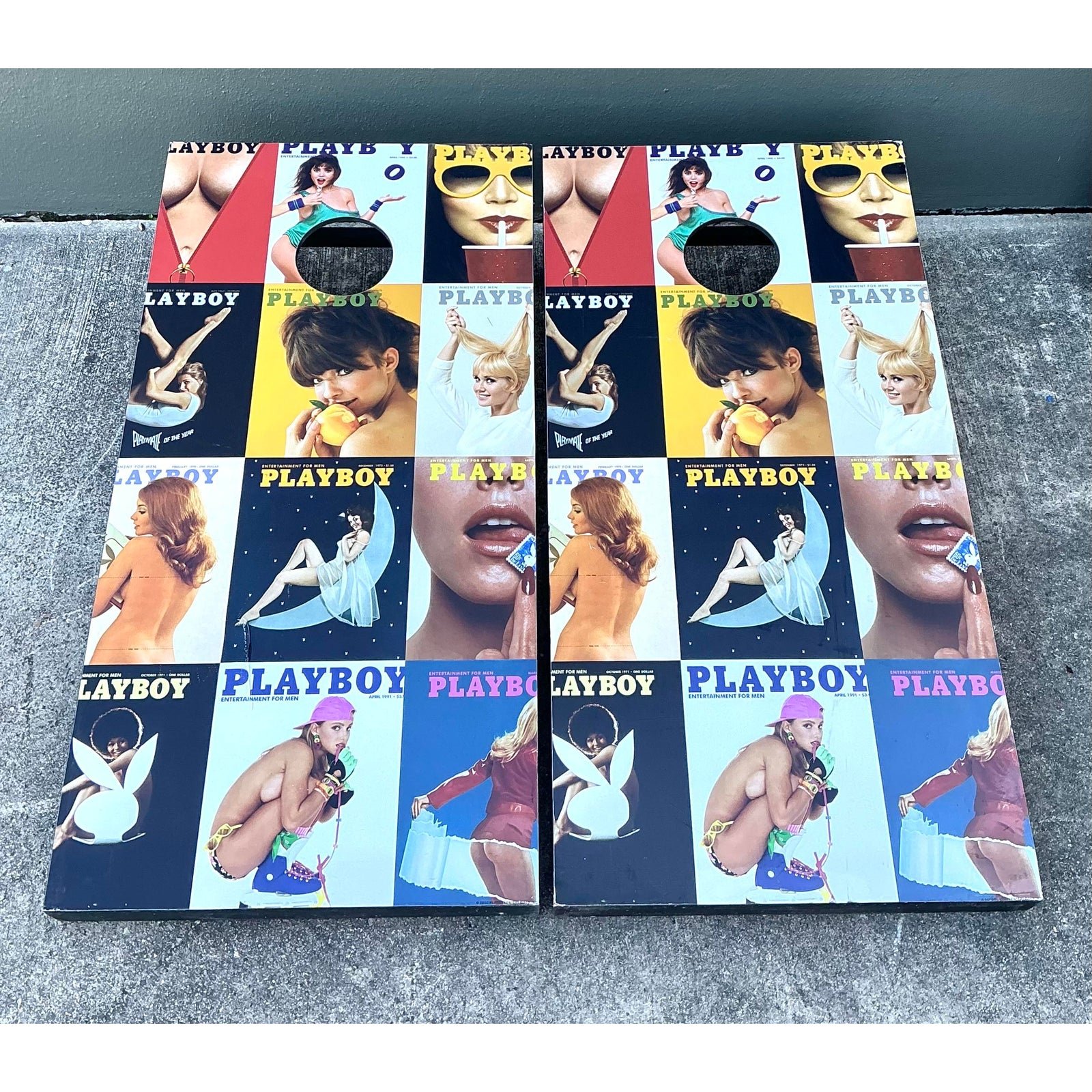 Vintage Playboy Cornhole Games - Set of 2 - Detail view
