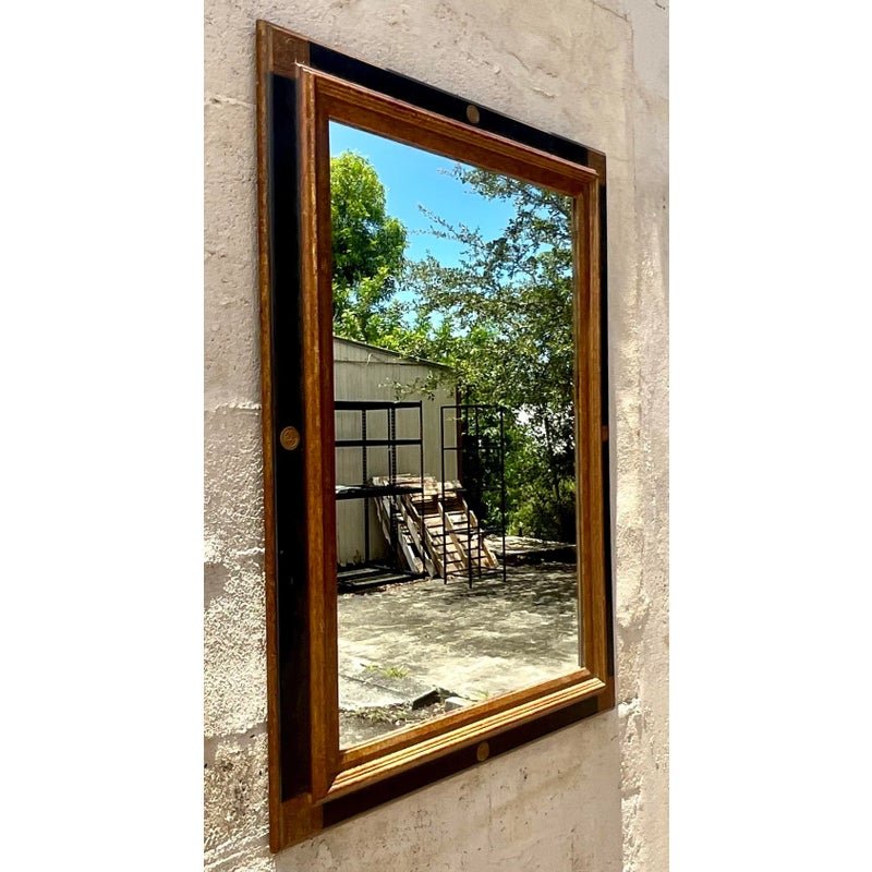 Vintage Regency Gilt Tipped Mirror - Mirrored Glass, 32W x 44H - Back view