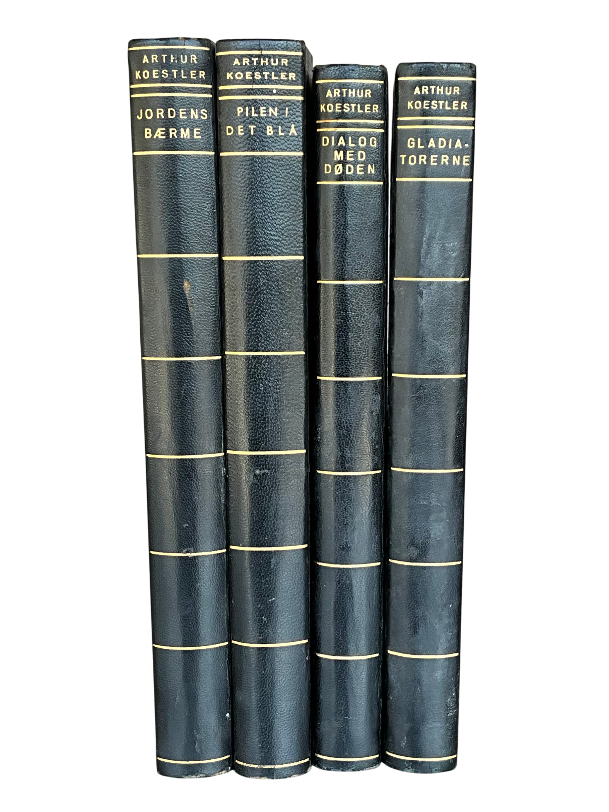 Arhur Koestler Leatherbound Books- Set of 4 - Detail view