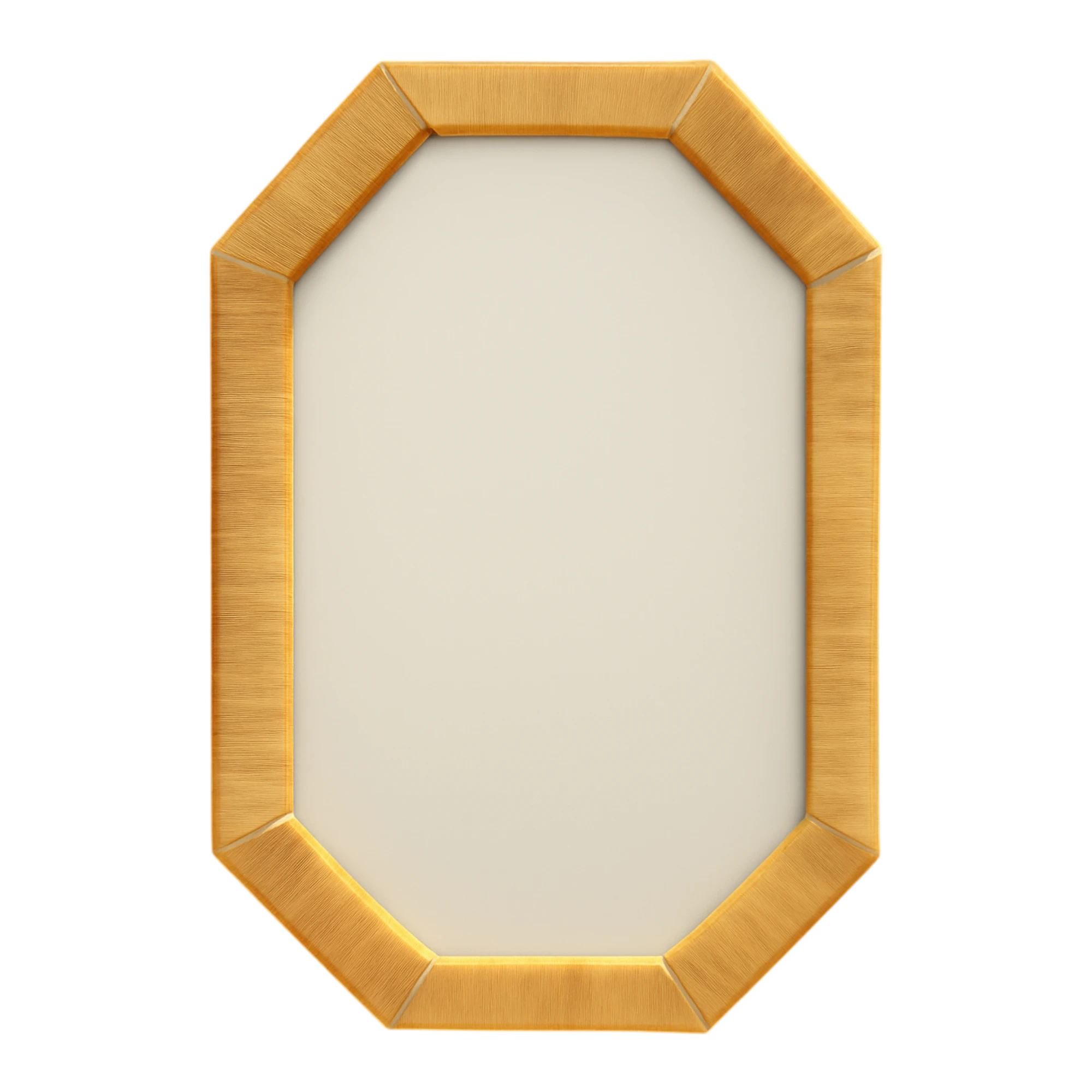 Vintage Octagonal Rattan Wrapped Wall Mirror - Detail view