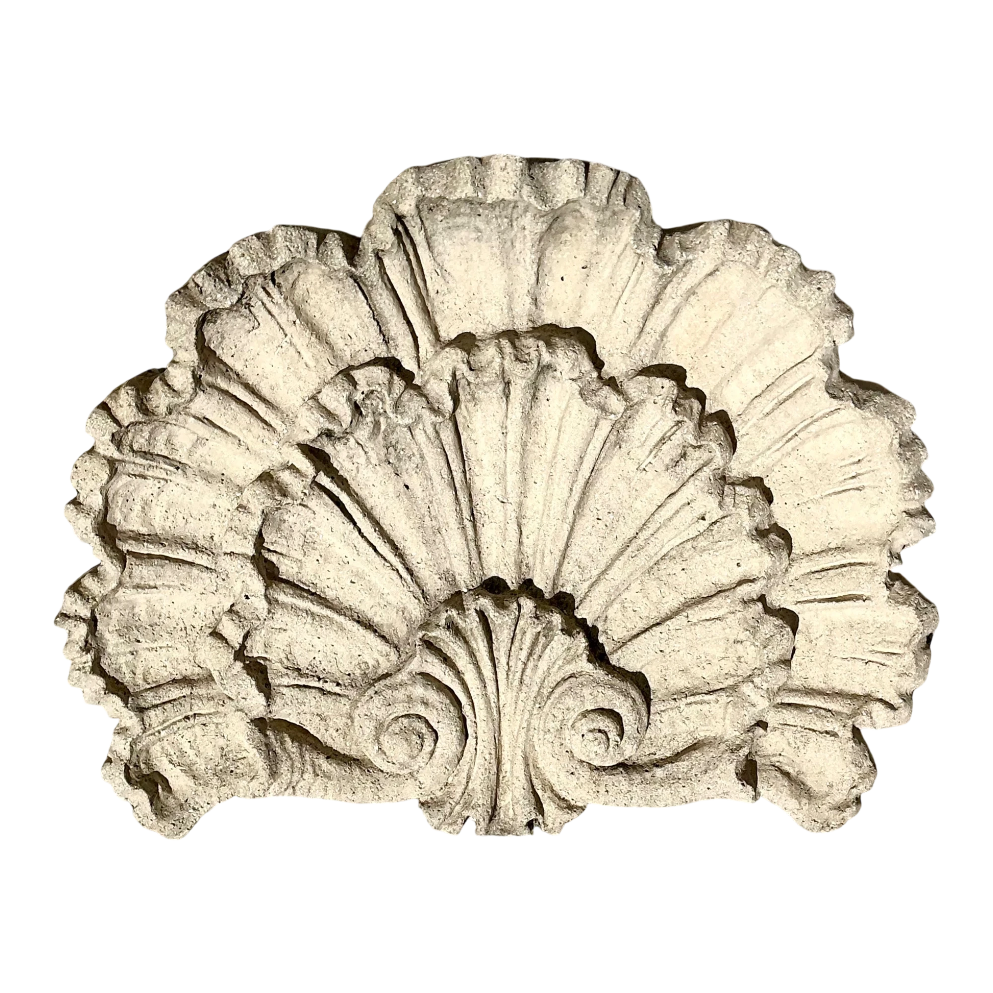 Vintage Concrete Shell Wall Plaque - Detail view