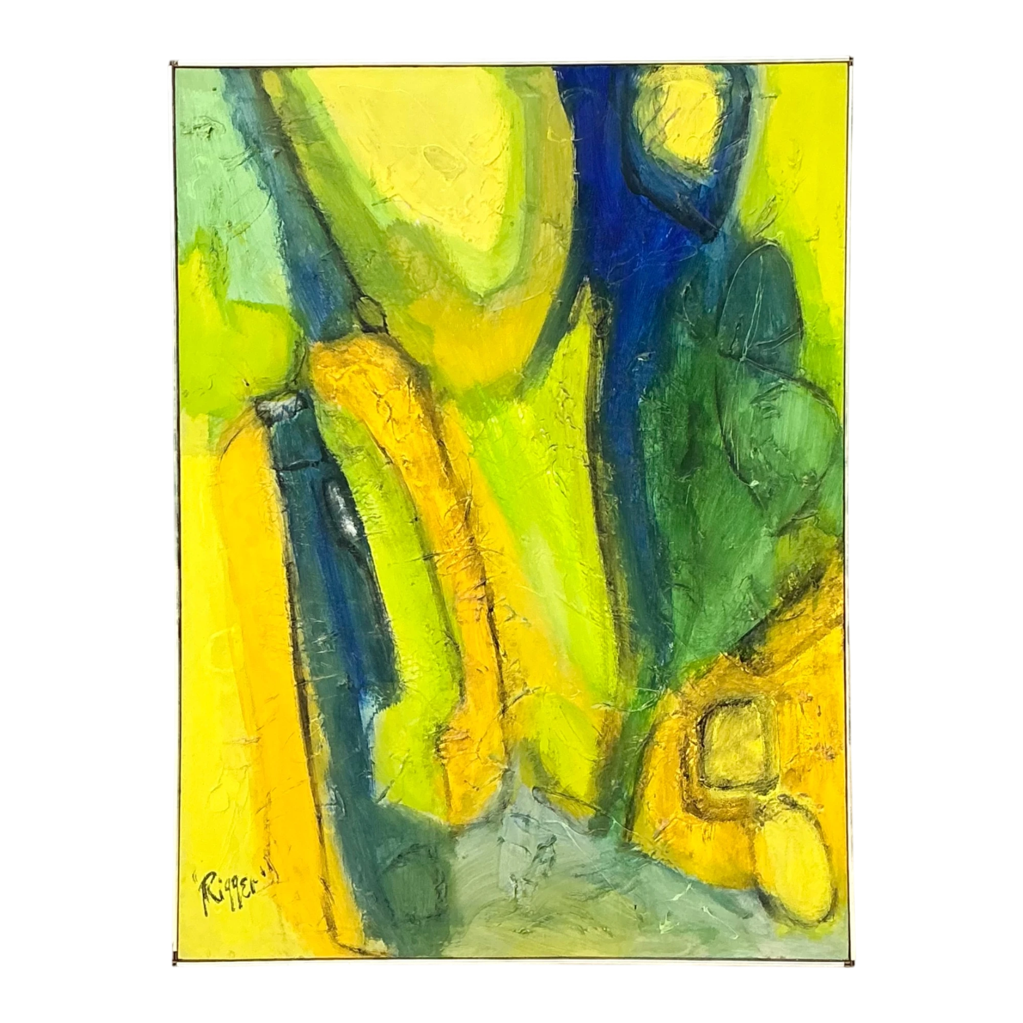 Rieger Signed Abstract Painting - Detail view