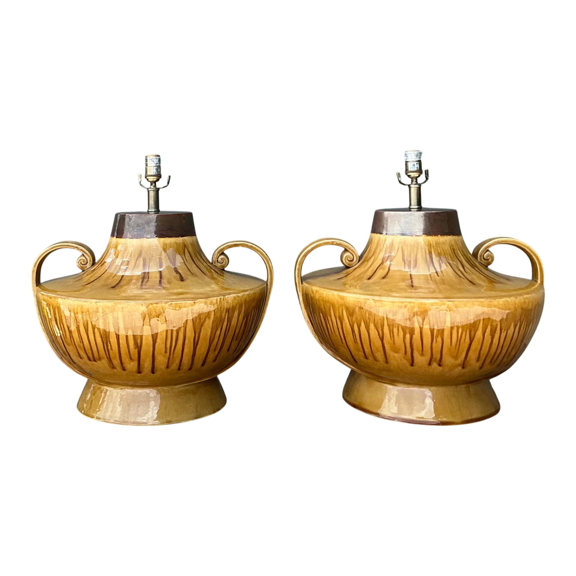 Mid-Century Ceramic Table Lamps - Set of 2 - Detail view