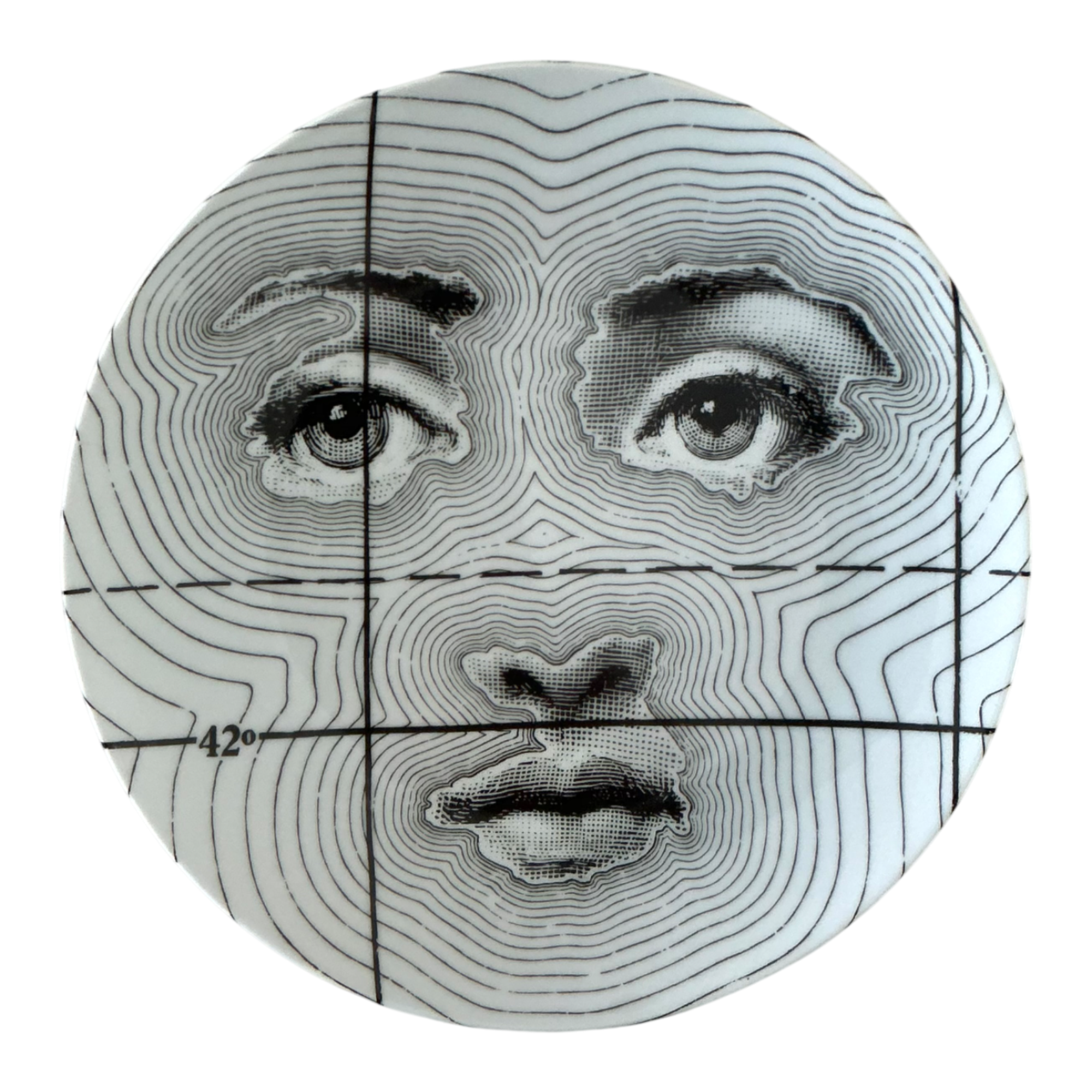 Piero Fornasetti Tema e Variazioni Plate - Detail view