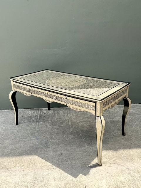 Vintage Moroccan Inlay Writing Desk - Top view