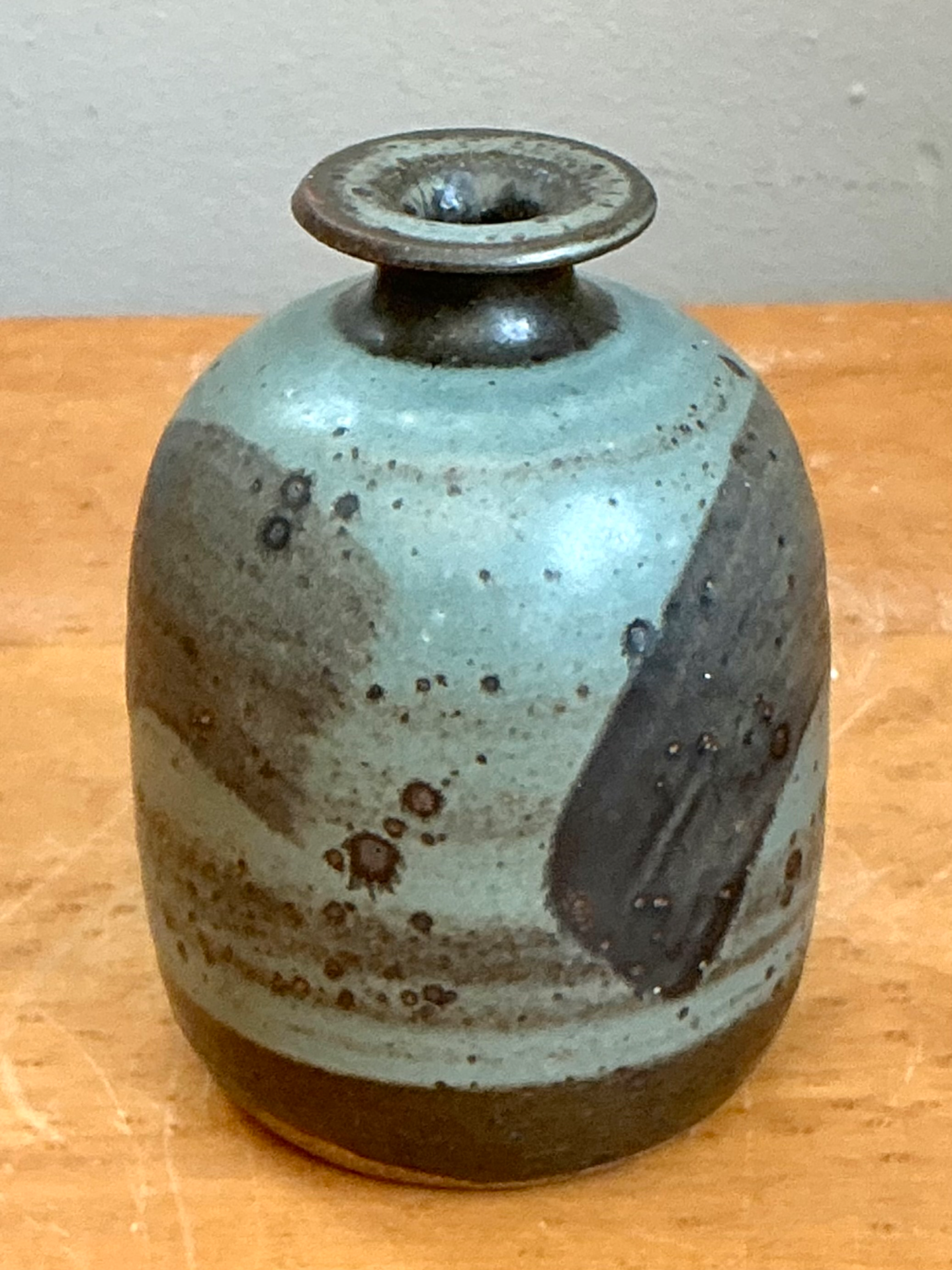 Vintage Abstract Glazed Ceramic Vase - Detail view