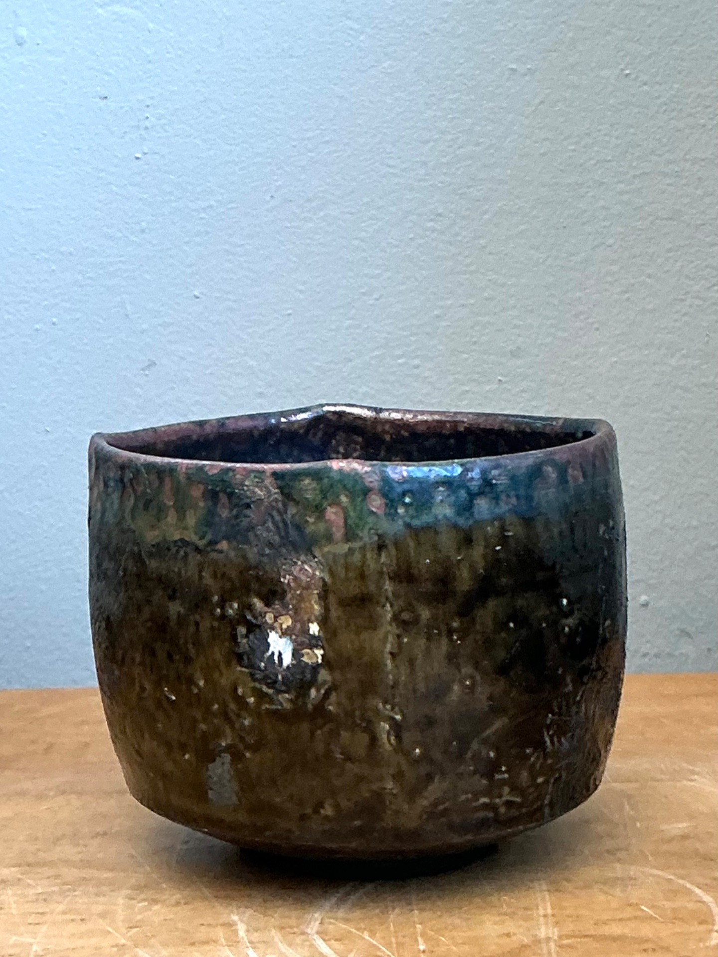 Vintage Handcrafted Abstract Ceramic Bowl - Top view