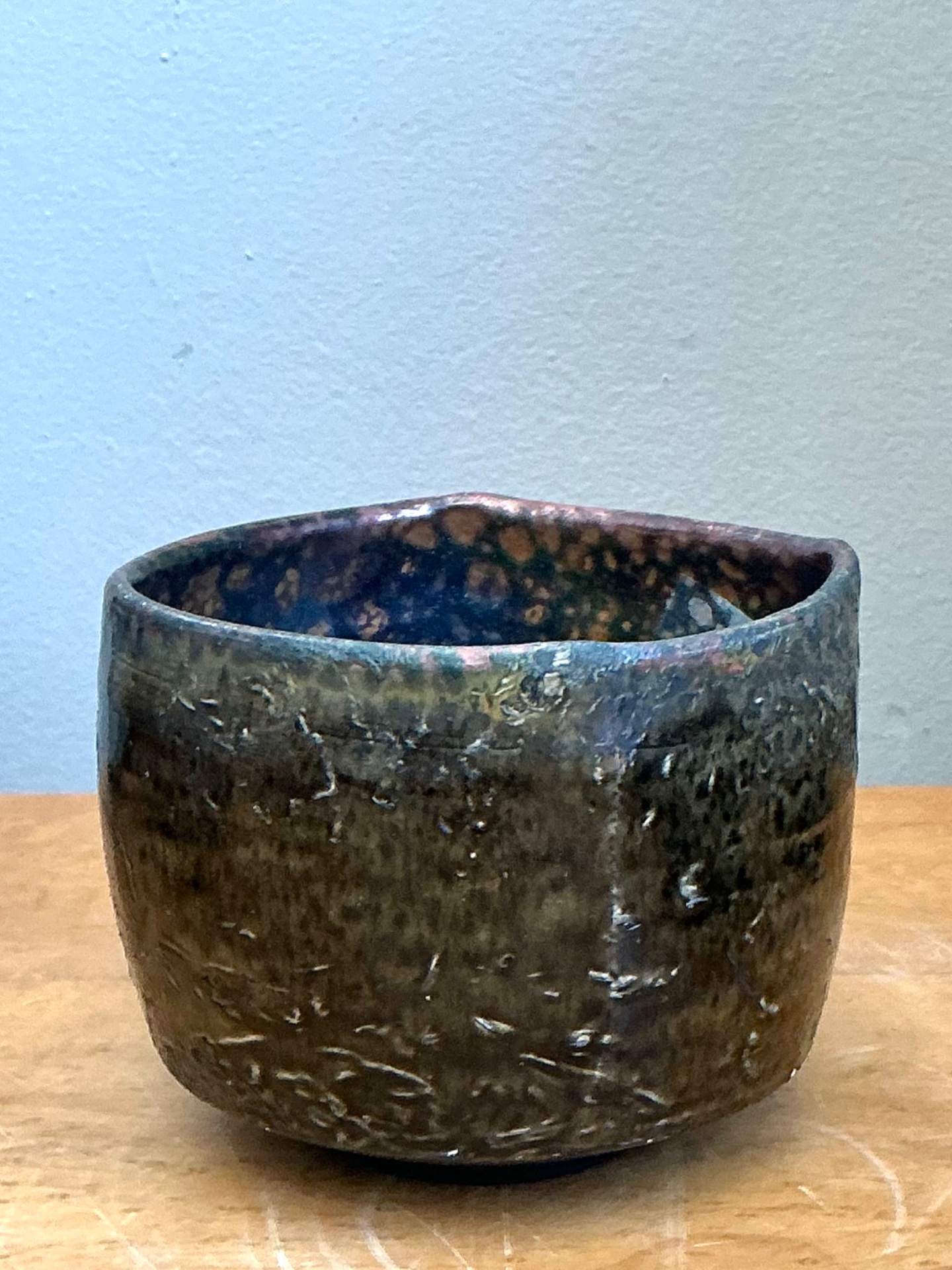 Vintage Handcrafted Abstract Ceramic Bowl - Back view