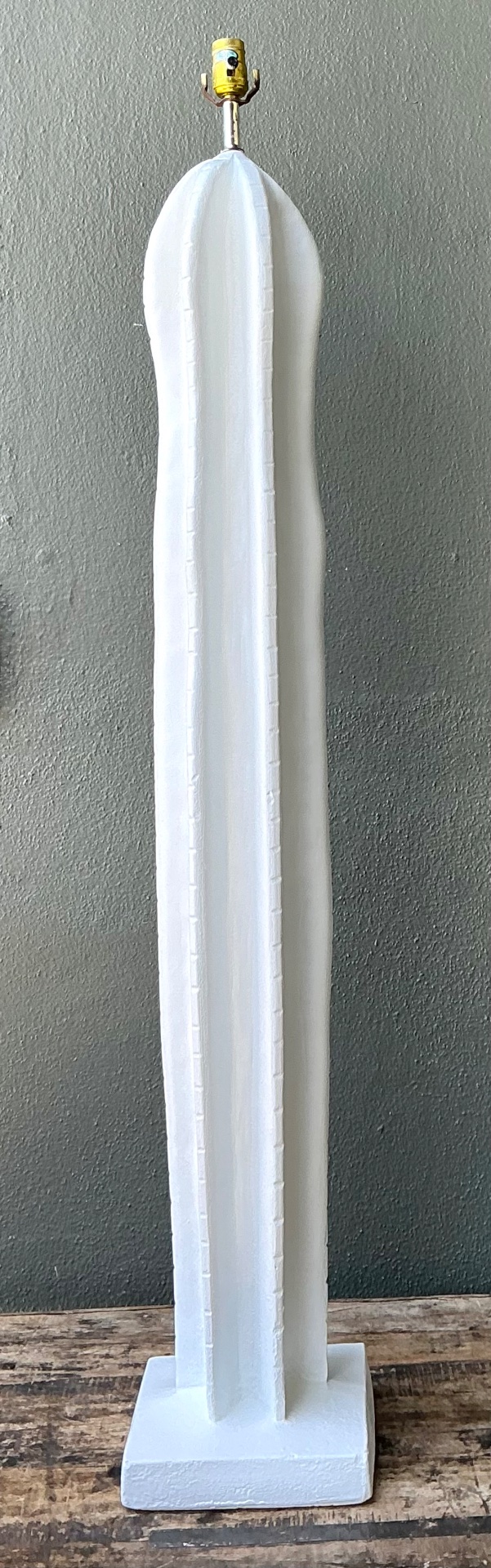Vintage Plaster Cactus Floor Lamp - Back view