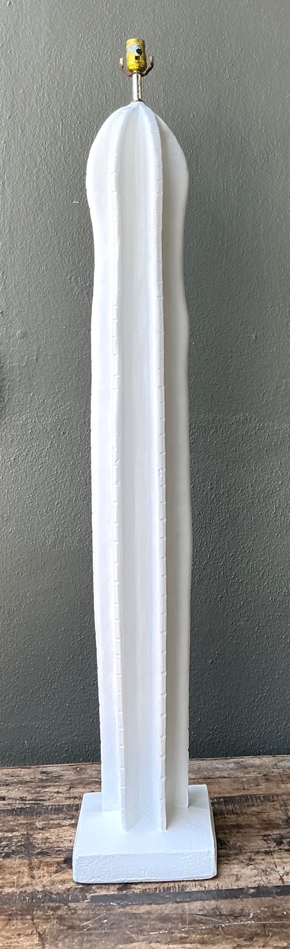 Vintage Plaster Cactus Floor Lamp - Side view