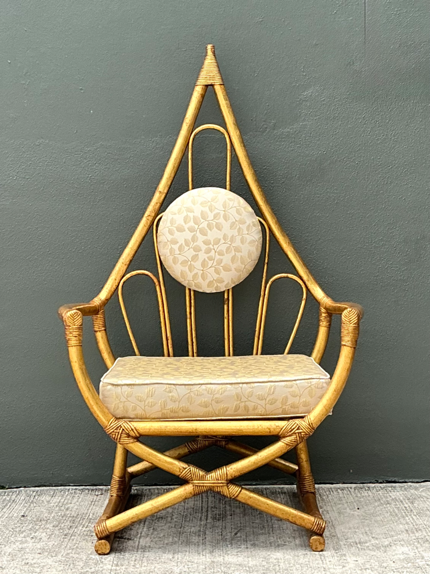 Vintage Loop Rattan Chair After Henry Olko - Detail view